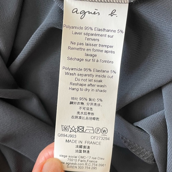 Agnes B - burgundy and navy dress - size 3 - Picture 7 of 8